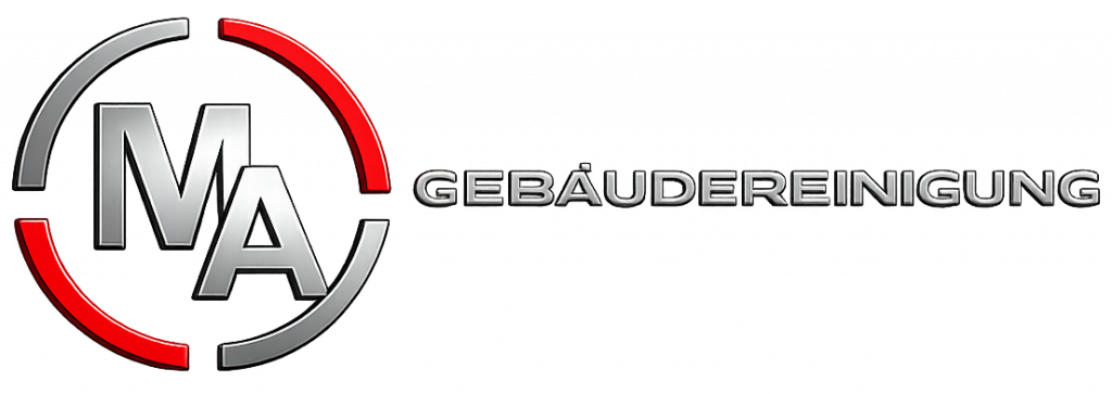 Logo der Gebäudereinigung MA mit modernem Design und Schriftzug.