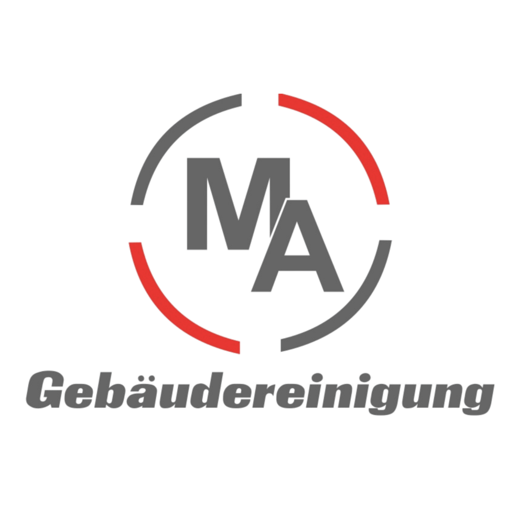Logo der Gebäudereinigung MA mit modernem Design.